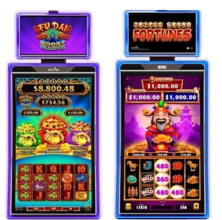 Aristocrat  new MarsX Portrait slot cabinet, games
