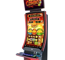 New curved, portrait-style slot machine cabinet