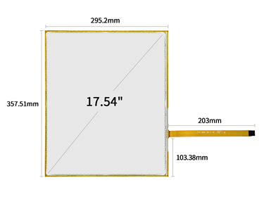 High quality 17.54inch 3m Surface Capacitive Touch Panel 17-8421-226/98-0003-3152-4