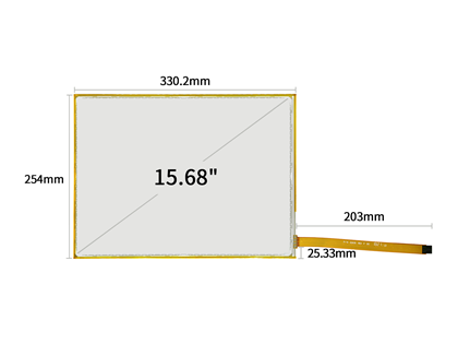 Factory manufacture  15.68inch  3m Surface Capacitive Touch Panel 17-8031-203/98-0003-2511-2